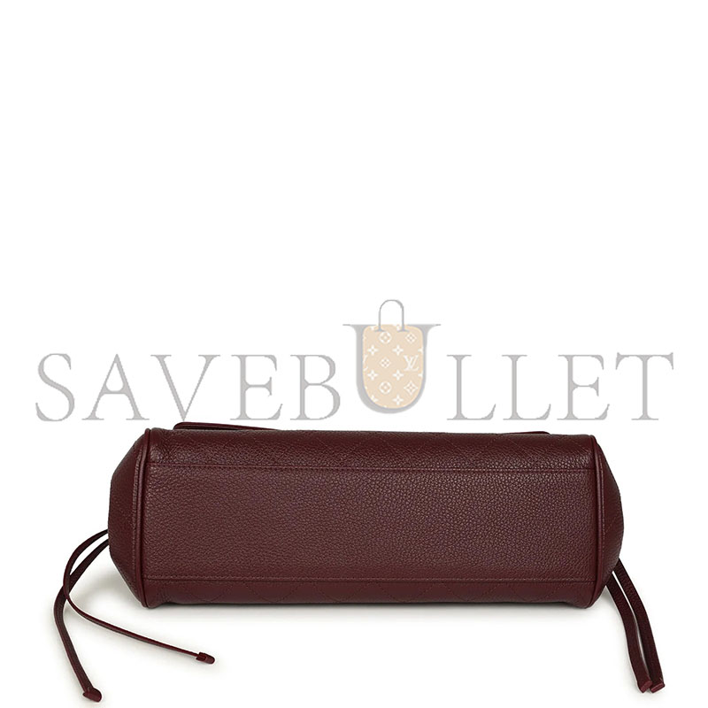 CHANEL MASTER SMALL URBAN ESSENTIAL EAST WEST SHOPPING TOTE DARK BURGUNDY CAVIAR GOLD HARDWARE (31*15*12cm) 